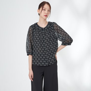 기비 플로럴 프릴 블라우스 GY25A1FRB0899