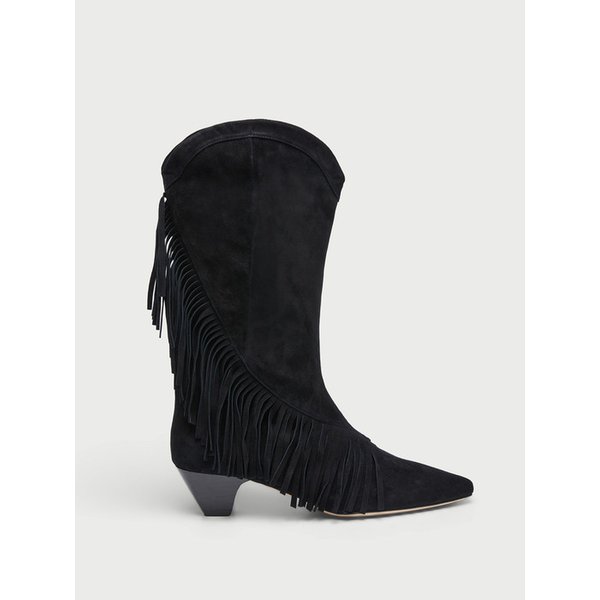 POKA 프린지 미디 부츠 IS3AW25103BKX