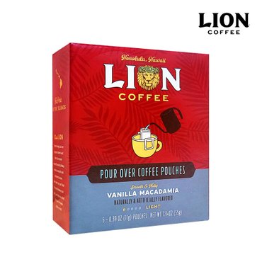 LION COFFEE 라이언 바닐라 마카다미아 핸드 드립 파우치 (분쇄) 11g x 5개입