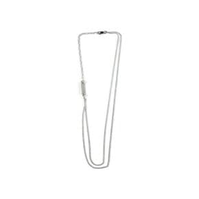 SEWN SWEN SILVER DOUBLE CHAIN NECKLACE