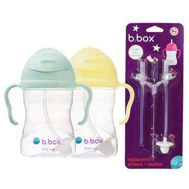 바베파파 [비박스] 빨대컵 240ml 2개+리필세트 1개(무불소치약 1개 증정)