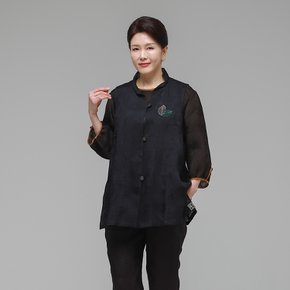 더하랑 시원드리 여름 인견 조끼 네이비