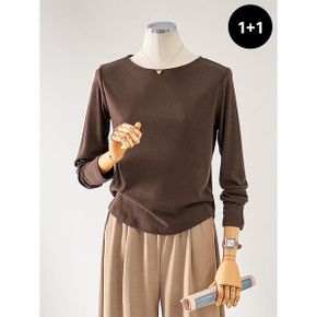 와이드넥 슬림 긴팔 티셔츠 T2608CO022C_P436036226