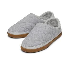 TOMS 탐스 Ezra 에즈라 퀼티드 라이트 그레이 여성 슬리퍼