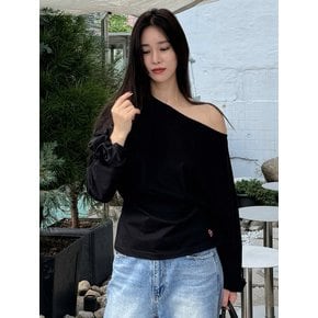 [WOMENS EDITION] 노맨틱 보트넥 티셔츠 블랙