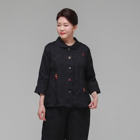 더하랑 사모드리 여름 인견 자켓 네이비