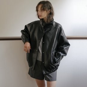 [11/2 예약배송] Leather quilting high neck blouson [TIFA06LE01]_Black