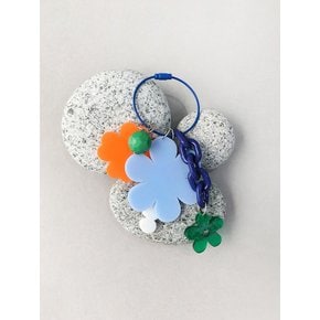 BLUE FLOWER UNIQUE  BAG CHARM