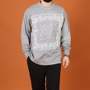 WML 남성 빅사이즈 피그먼트 반다나 긴팔티 ~3XL