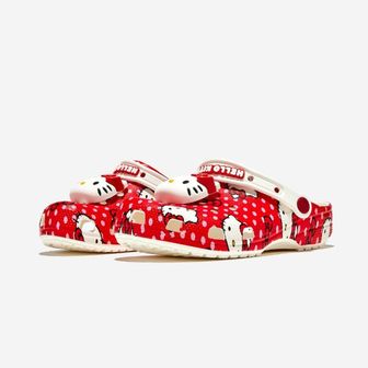 크록스 HELLO KITTY RED CLASSIC CLOG 2 1