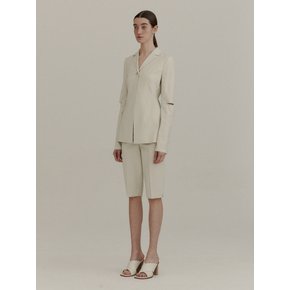 SLIT SLEEVE WOOL JACKET (BEIGE)