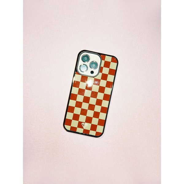 에폭시 Copenhagen Check iPhone Case - Pistachio & Brown