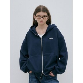 SIGNATURE EMBROIDERY HOOD ZIP-UP / NAVY