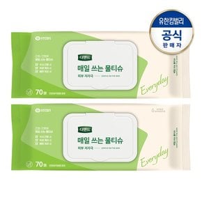 매일 쓰는 물티슈 캡형 70매X2팩