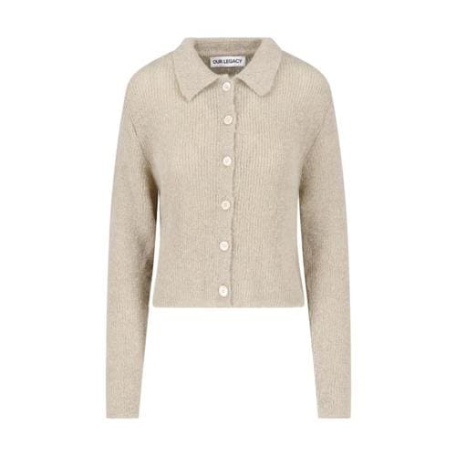 아워레가시 가디건 W4263MS SOFT SAGE FUZZY ALPACA DOM