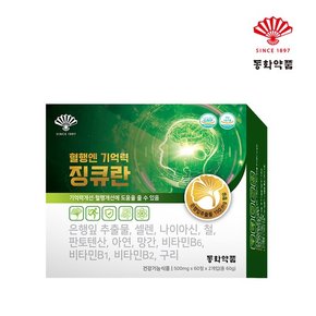 혈행엔 기억력 징큐란 1박스 4개월분 500mg x 120정