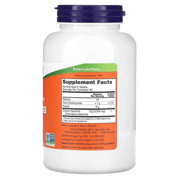 [해외직구] NOW Foods 나우푸드 O 스피루리나 슈퍼 그린 500mg 500정
