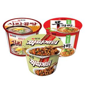 농심 큰컵 12컵 (사리곰탕4컵+무파마4컵+짜파게티4컵) 무료배송