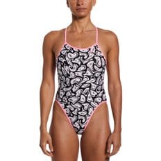 (NEW) 나이키스윔 여성 하이컷 수영복 스마일 스프레드 리버서블 타이백 NESSD020-100(하이컷)