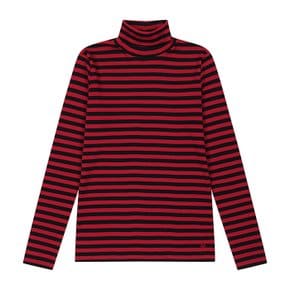 Striped turtleneck cotton t-shirt_3OA6E22256V3