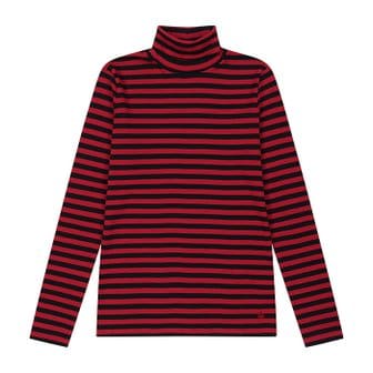 베네통 Striped turtleneck cotton t-shirt_3OA6E22256V3