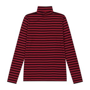 Striped turtleneck cotton t-shirt_3OA6E22256V3