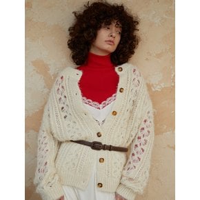 Mohair Hairy Skashi Cardigan (L/Beige)