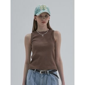 Essential Sleeveless Top_Brown