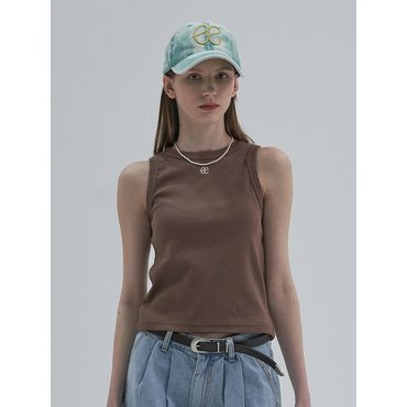 엘리오티 Essential Sleeveless Top_Brown