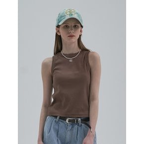 Essential Sleeveless Top_Brown