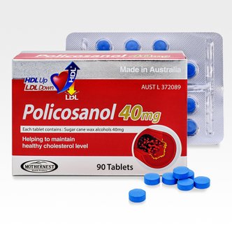 마더네스트 호주 직구 사탕수수 폴리코사놀 40mg 90정