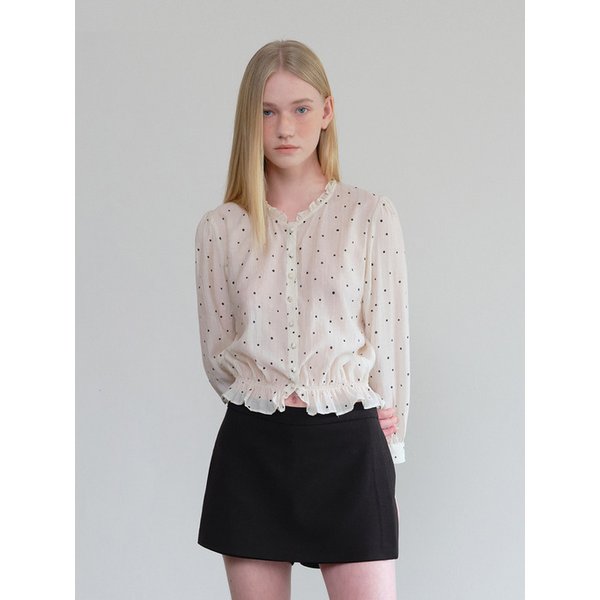 프릴 카라 블라우스_Dot