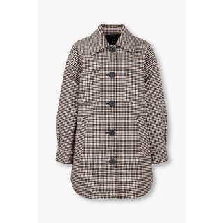 ARMANI EXCHANGE 여성 울 블렌드 하운드투스 체크 코트 A424310512000