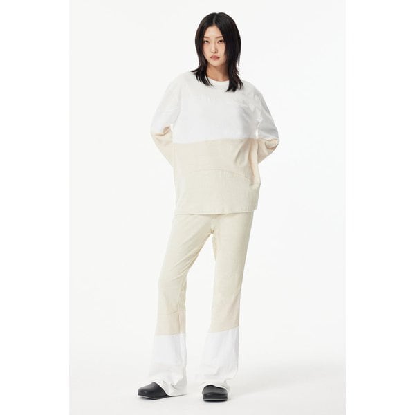 [UNI]컬러 스티치 블락 티셔츠 91U5222006006