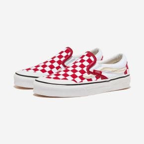 클래식 슬립온 138 사이드스트라이프 레드 체커보드 SIDESTRIPE RED CHECKERBOARD 8 3