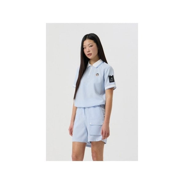 (WOMEN) Seersucker Short-Sleeve T-Shirt_G5TAM25311BUX