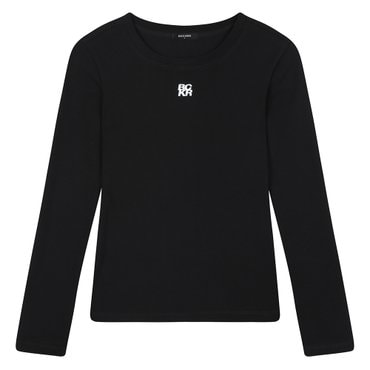 버커루 여성 골지 라운드 긴팔 티셔츠(B235TS530P)