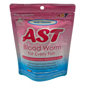 AST 건조 장구벌레 15g 지퍼백 블러드웜