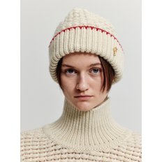 XEEY Beanie - Cream/Red