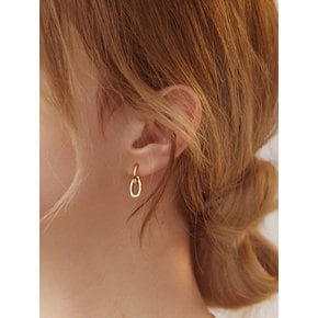 EDGE CHAIN POST EARRING