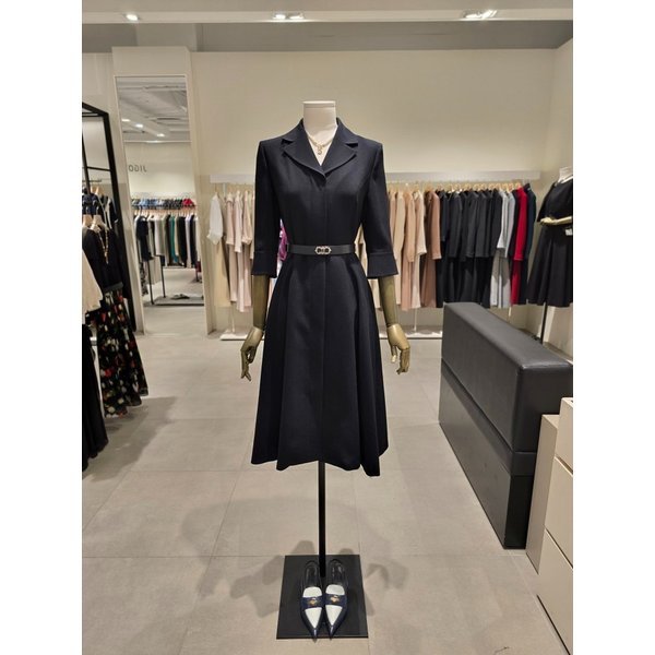 [파주점] 벨티드 칼라넥 집업 플레어 원피스 JS6B0OP381