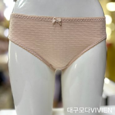 비비안 귀여운 리본 엠보싱 면스판 팬티 PT7247 SBR