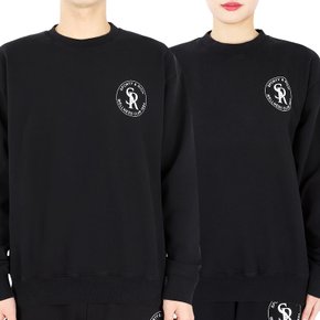 23SS 공용 페이드 크루넥 맨투맨(블랙) S&R CREWNECK FADED BLACK/WHITE