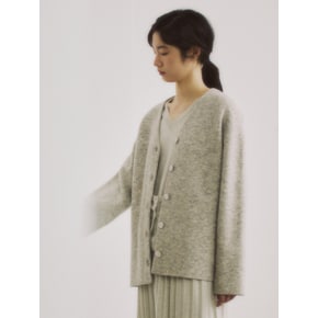 PALE BEIGE WOOL BLEND DOUBLE FACED KNIT OUTER