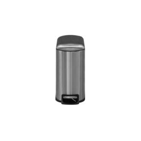 밀리 무소음 페달 휴지통 슬림 5L - 스테인레스