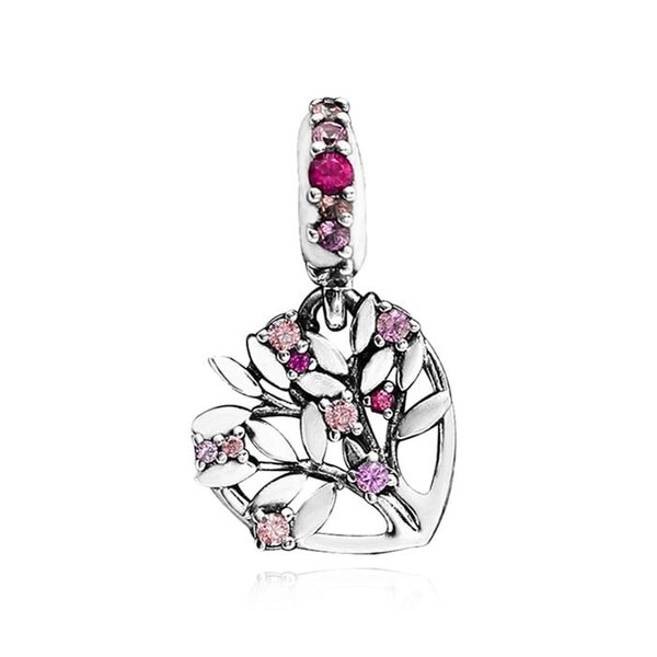 판도라 799153C01 핑크 하트 패밀리트리 댕글 참