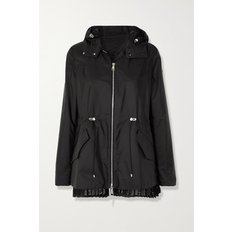 몽클레르 Baaba Crocheted Lace-trimmed Shell Parka 블랙