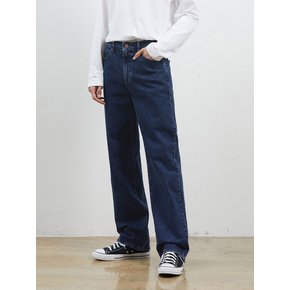 DENIM BASIC WIDE PANTS DARK BLUE