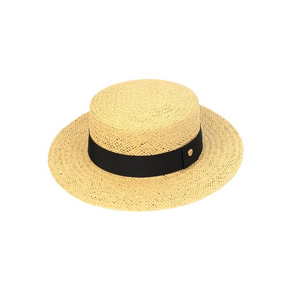 Beige Small Logo Panama Hat 파나마햇