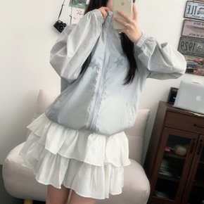 루즈핏 스타 별이 경량 집업